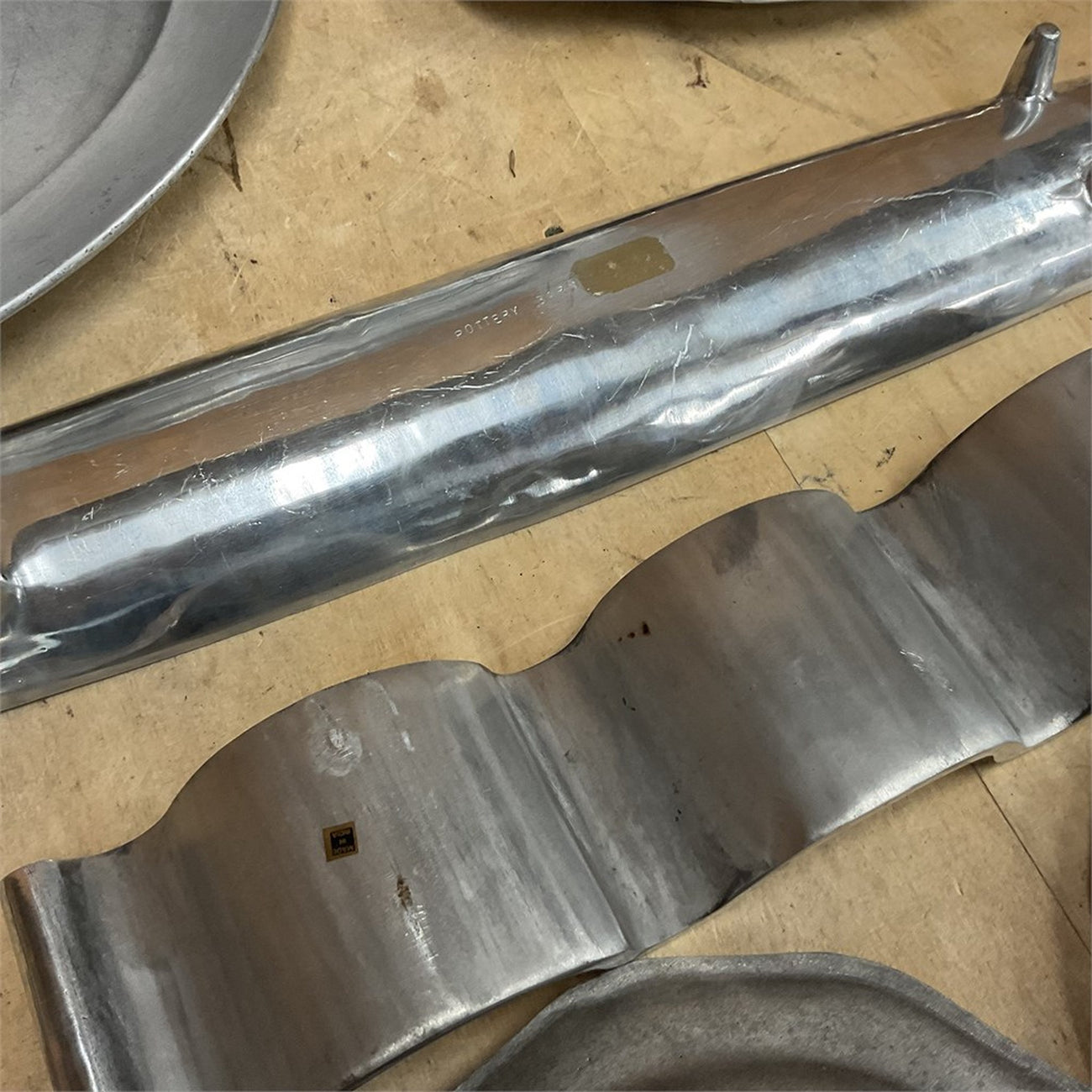 Vintage Cast Aluminum Serveware Lot with Pewter Plate — 8+ Serving Pieces