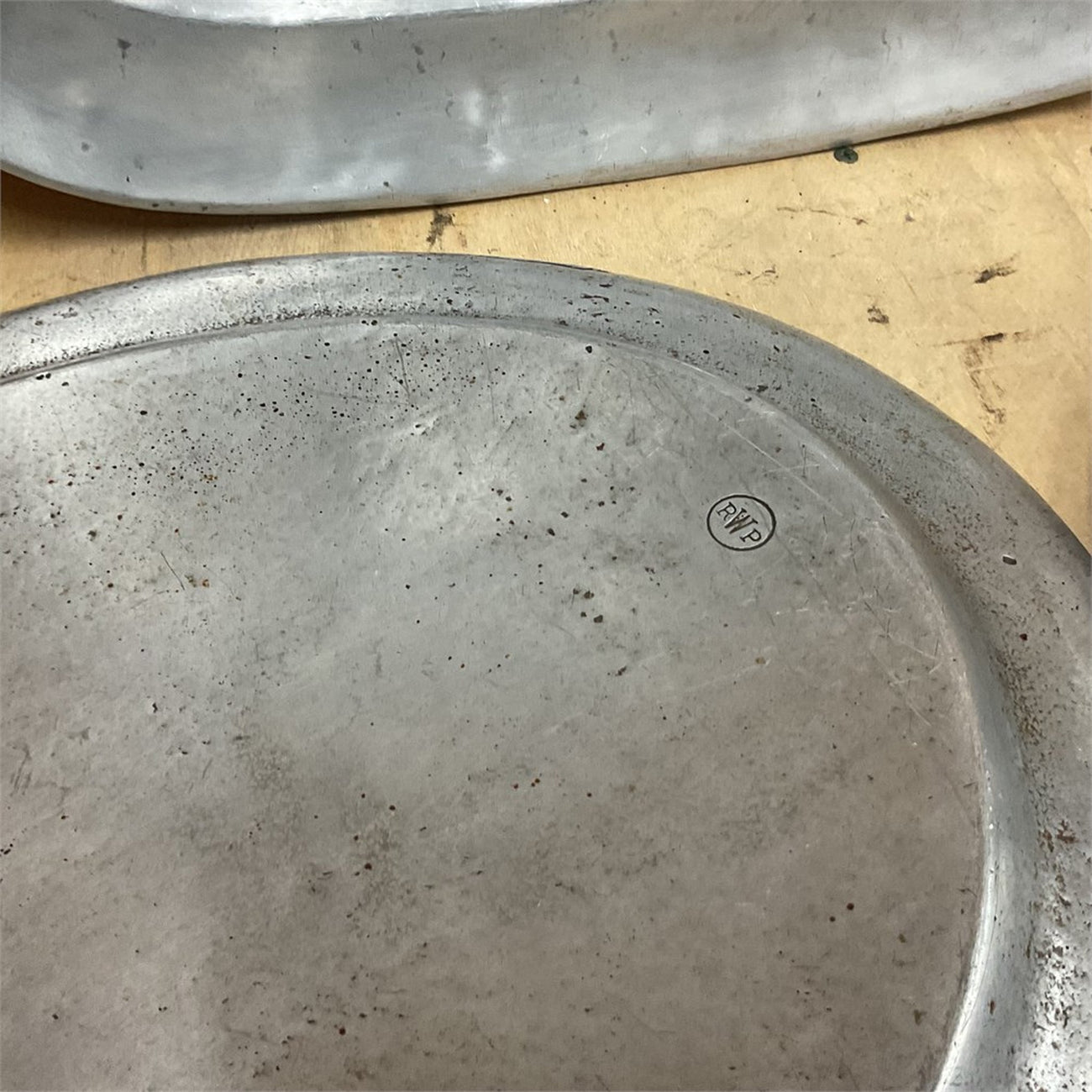 Vintage Cast Aluminum Serveware Lot with Pewter Plate — 8+ Serving Pieces