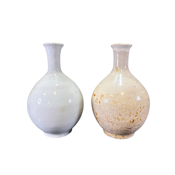 Pair of Pottery Vases — 10" Tall