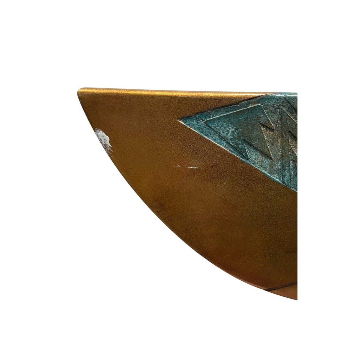 Large Postmodern Sculptural Console Table — 1980s Memphis-Era Mixed Metal