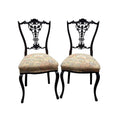 Pair of Chippendale-Style Ribbon-Back Side Chairs with Tapestry Seats