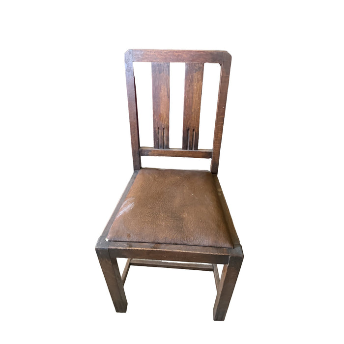 Project Pair: Slat-Back Chair with Leather Seat + Companion Chair