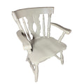 Sage-Painted Farmhouse Fiddle-Back Armchair