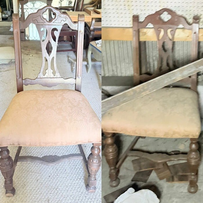 Pair of Carved Jacobean-Style Side Chairs