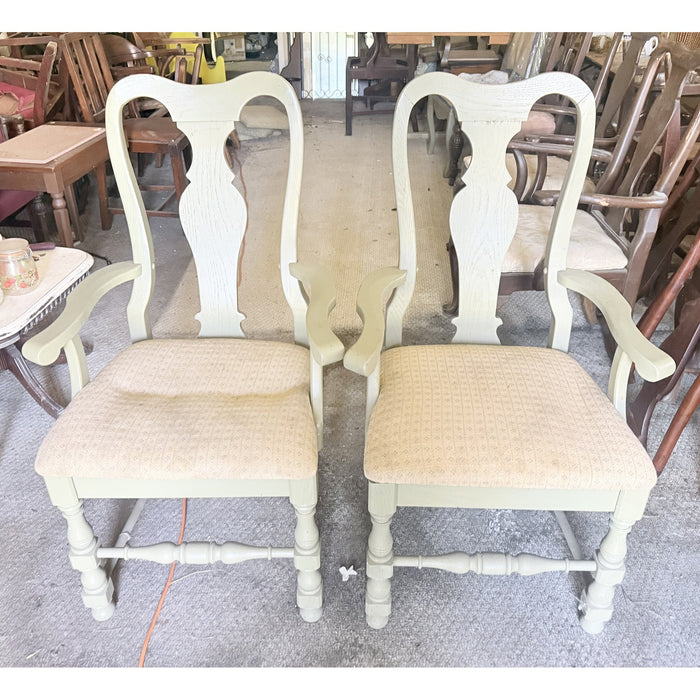 Pair of Painted Queen Anne-Style Armchairs