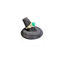Middle Eastern "Fede" Ring — Green Agate Cabochon, Silver Marked "90" (Size 9)
