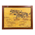 Donald Barnett Original Wildlife Painting — African Wild Dogs (Signed & Framed)