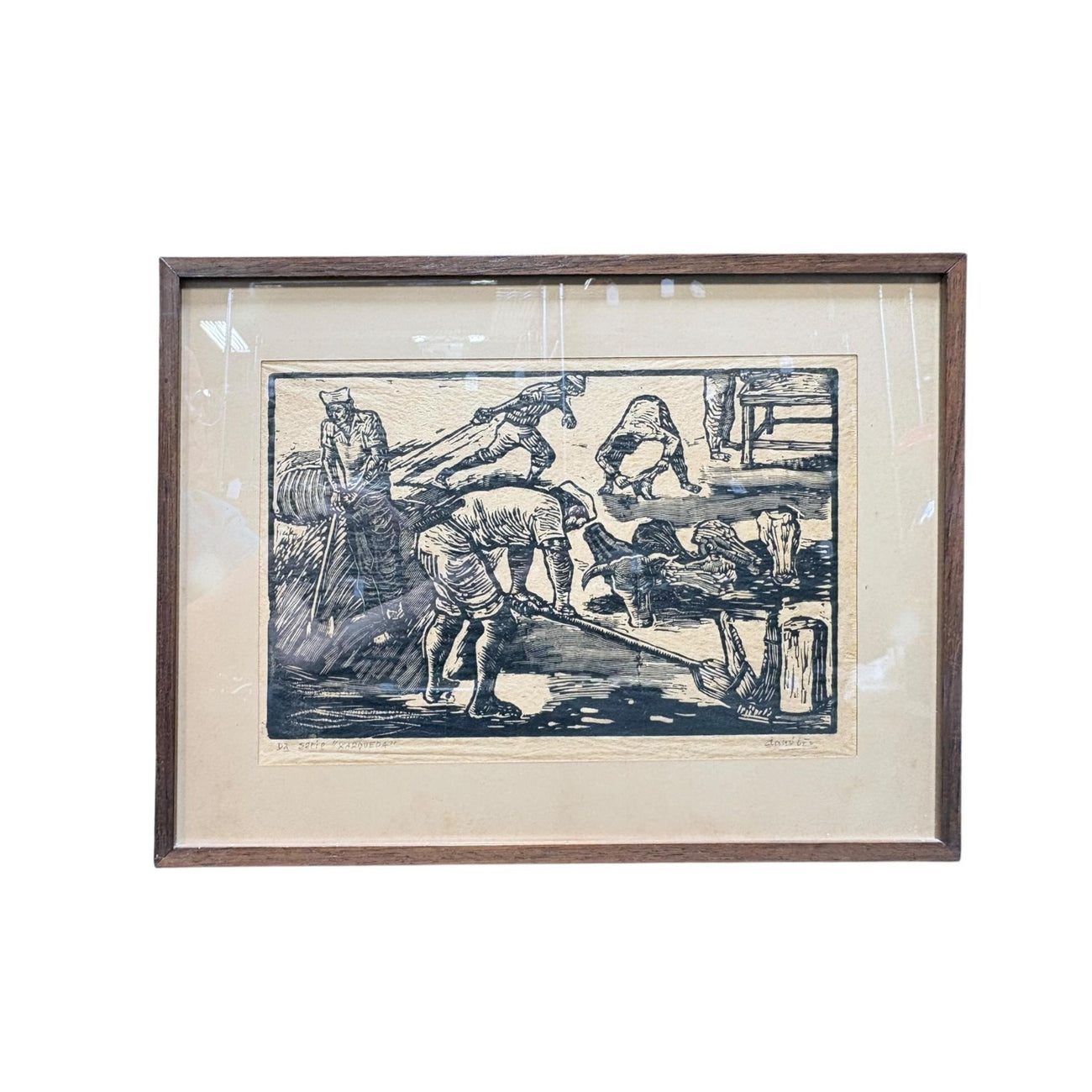 Signed framed print En Sitio Expropiada