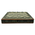 Vintage Aztec/Mayan Style Faux-Greenstone Chess Board Box — Oxilver Export, Mexico