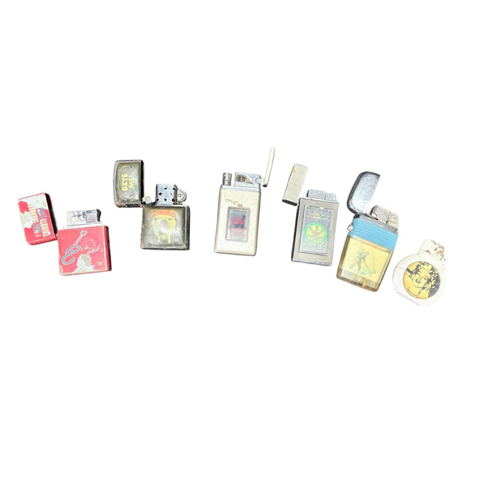6 Vintage Novelty Lighters — Assorted Collectible Lot