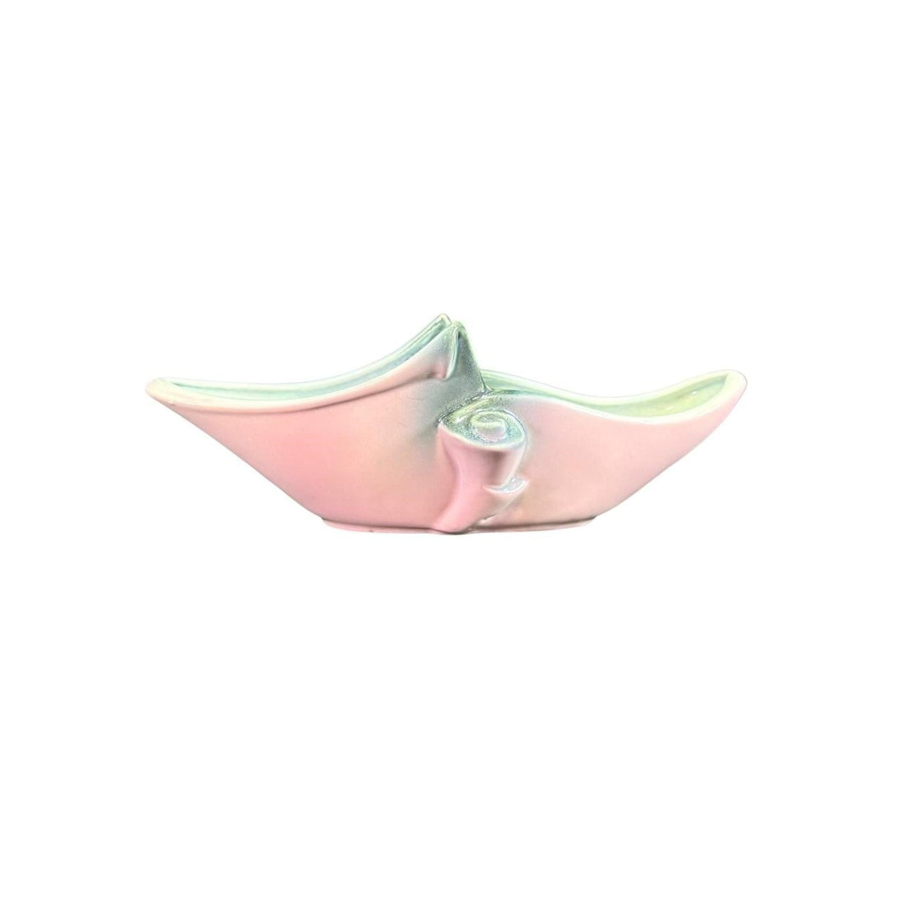 Hull pottery pink and green console bowl
