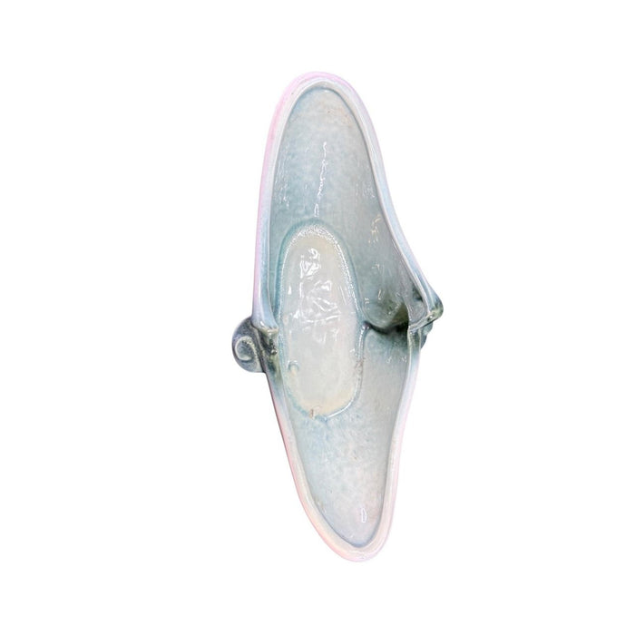 Hull Pottery Console Bowl — Pink &amp; Green, Marked "Hull 71 USA"
