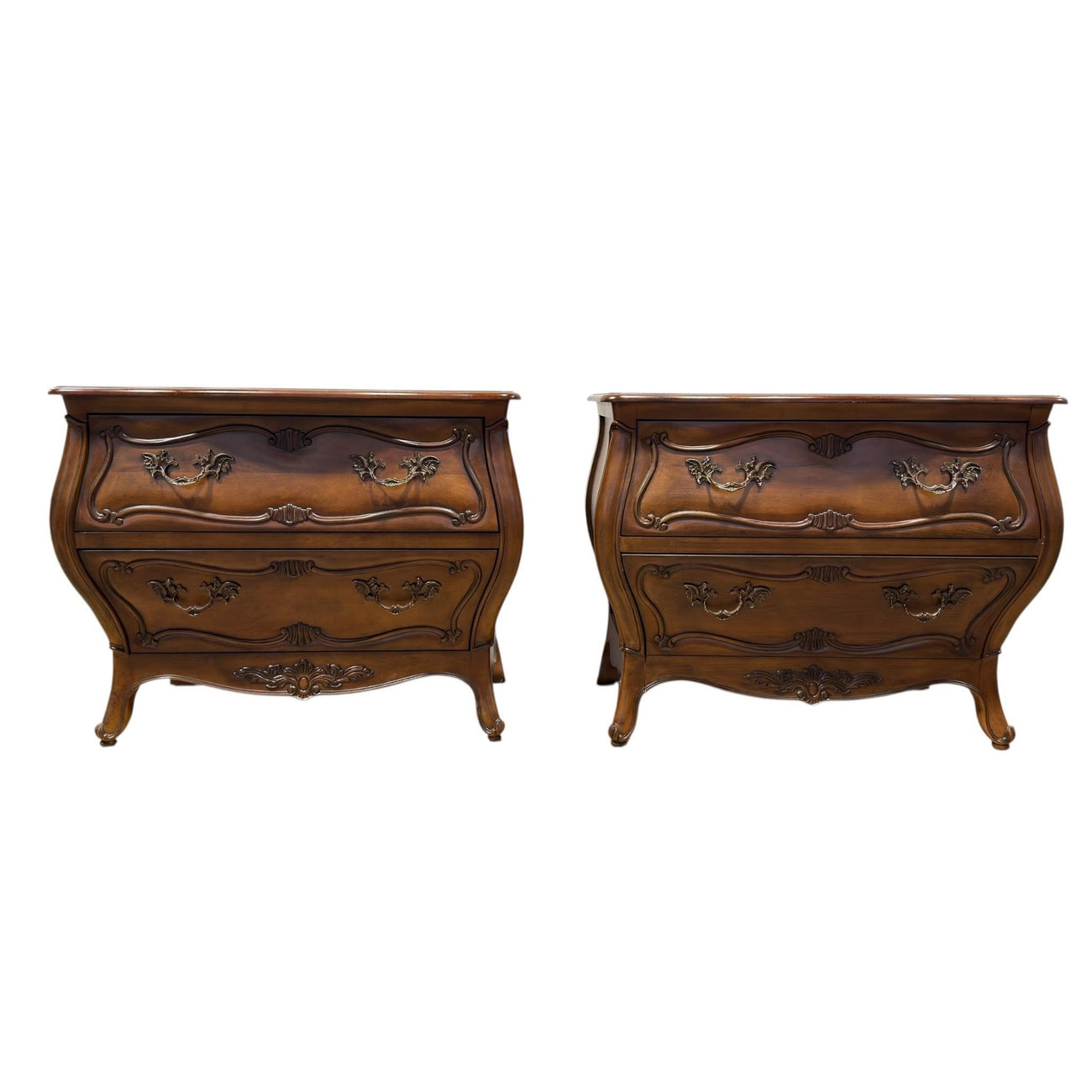 Pair of Century Furniture Louis XV-Style Bombé Chests — "Martel Commode" (2023)