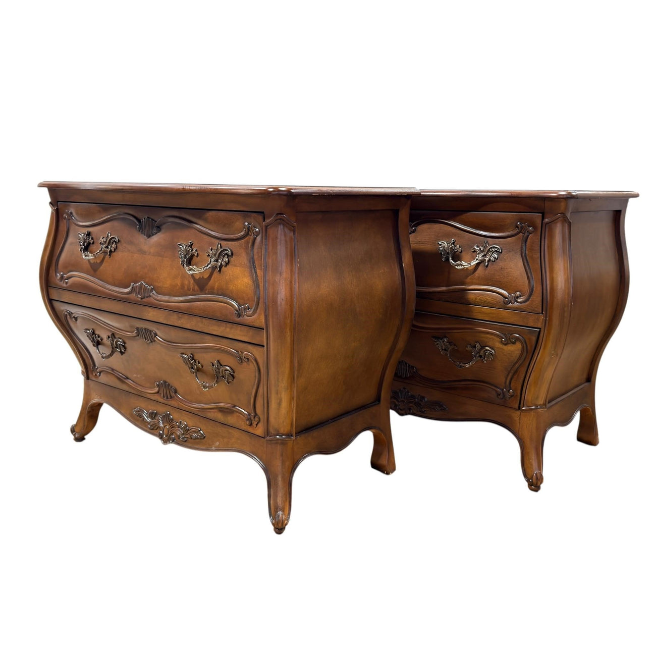 Pair of Century Furniture Louis XV-Style Bombé Chests — "Martel Commode" (2023)