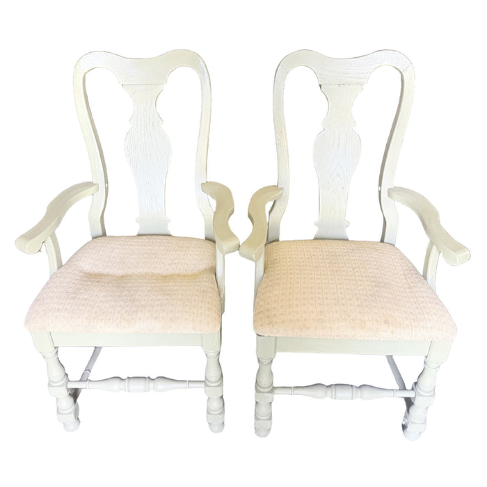 Pair of Painted Queen Anne-Style Armchairs